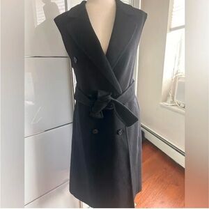 MNG Mango Wool Blend Waistcoat Sleeveless Jacket Coat Womens XS